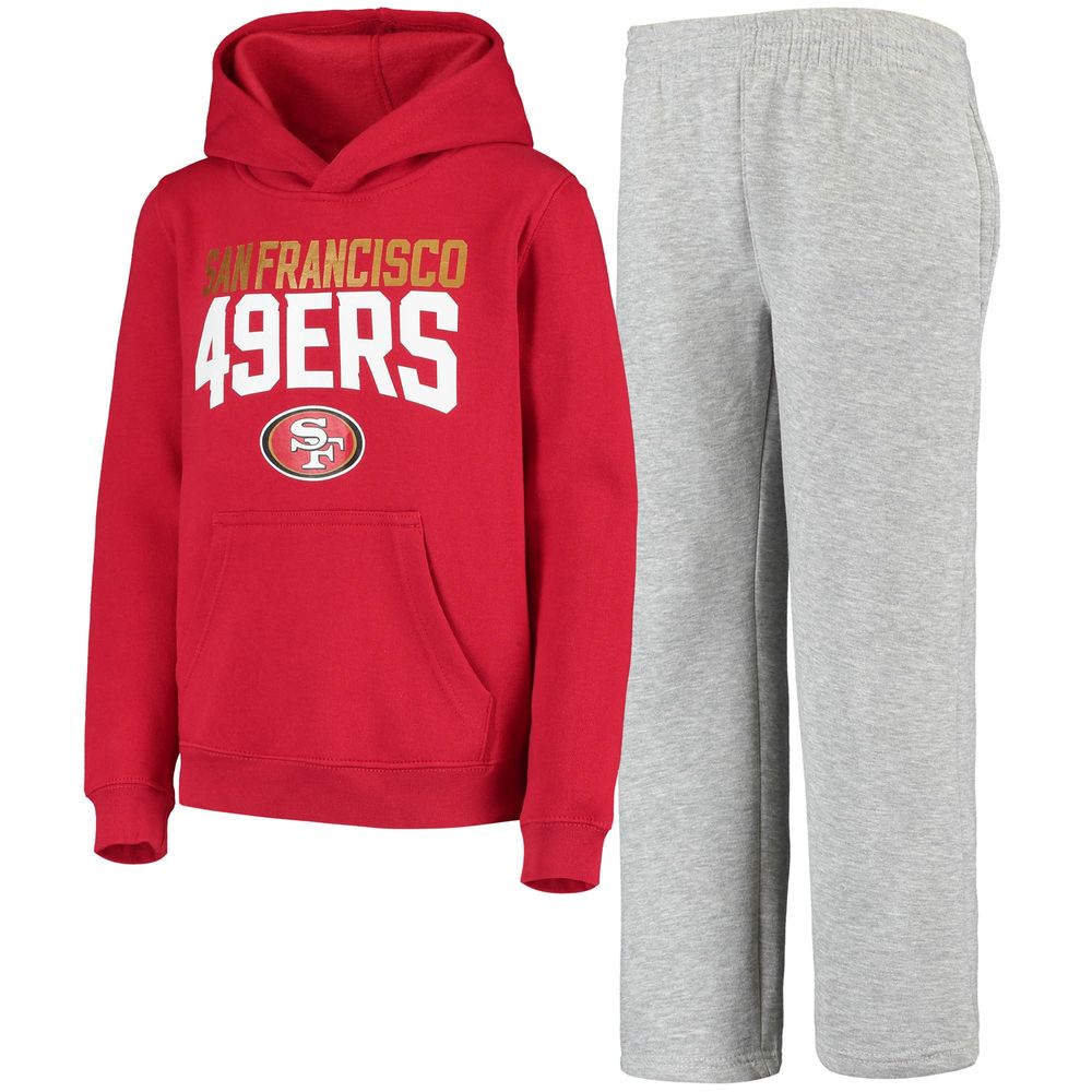 Outerstuff Youth Scarlet/Heathered Gray San Francisco 49ers Fan