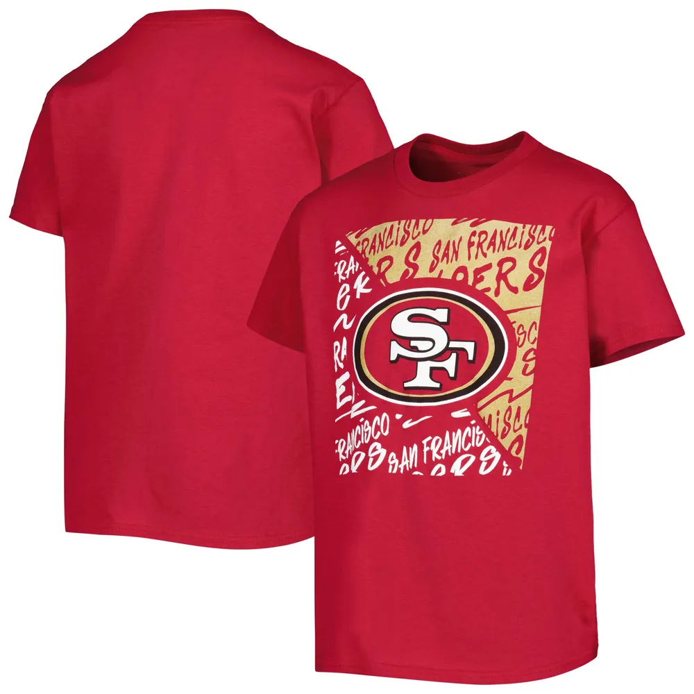 Lids San Francisco 49ers Youth Divide T-Shirt - Scarlet