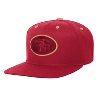 Youth Scarlet San Francisco 49ers Team Color Pop Flatbrim Snapback Hat