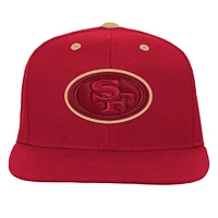 Youth Scarlet San Francisco 49ers Team Color Pop Flatbrim Snapback Hat