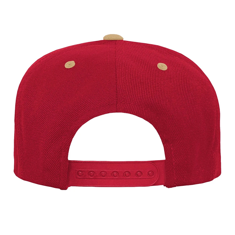 Youth Scarlet San Francisco 49ers Team Color Pop Flatbrim Snapback Hat