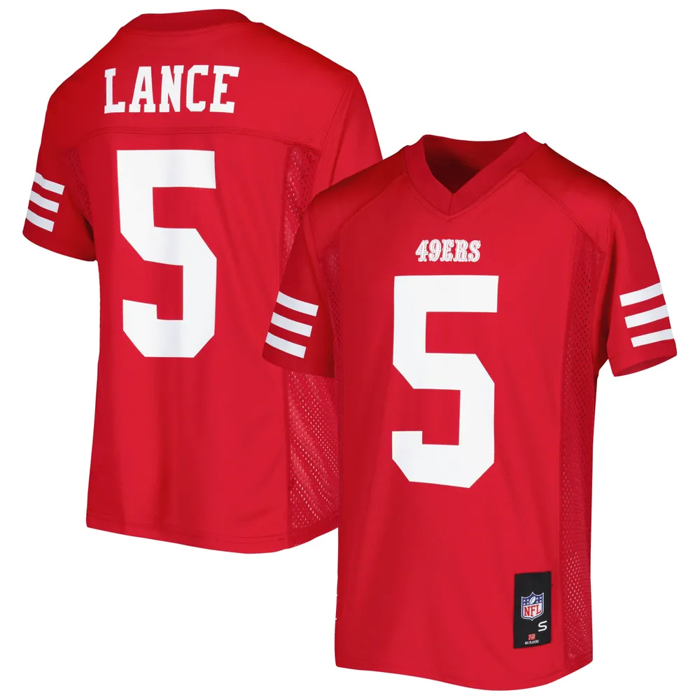 Outerstuff Youth Trey Lance Scarlet San Francisco 49ers Team Replica Player  Jersey