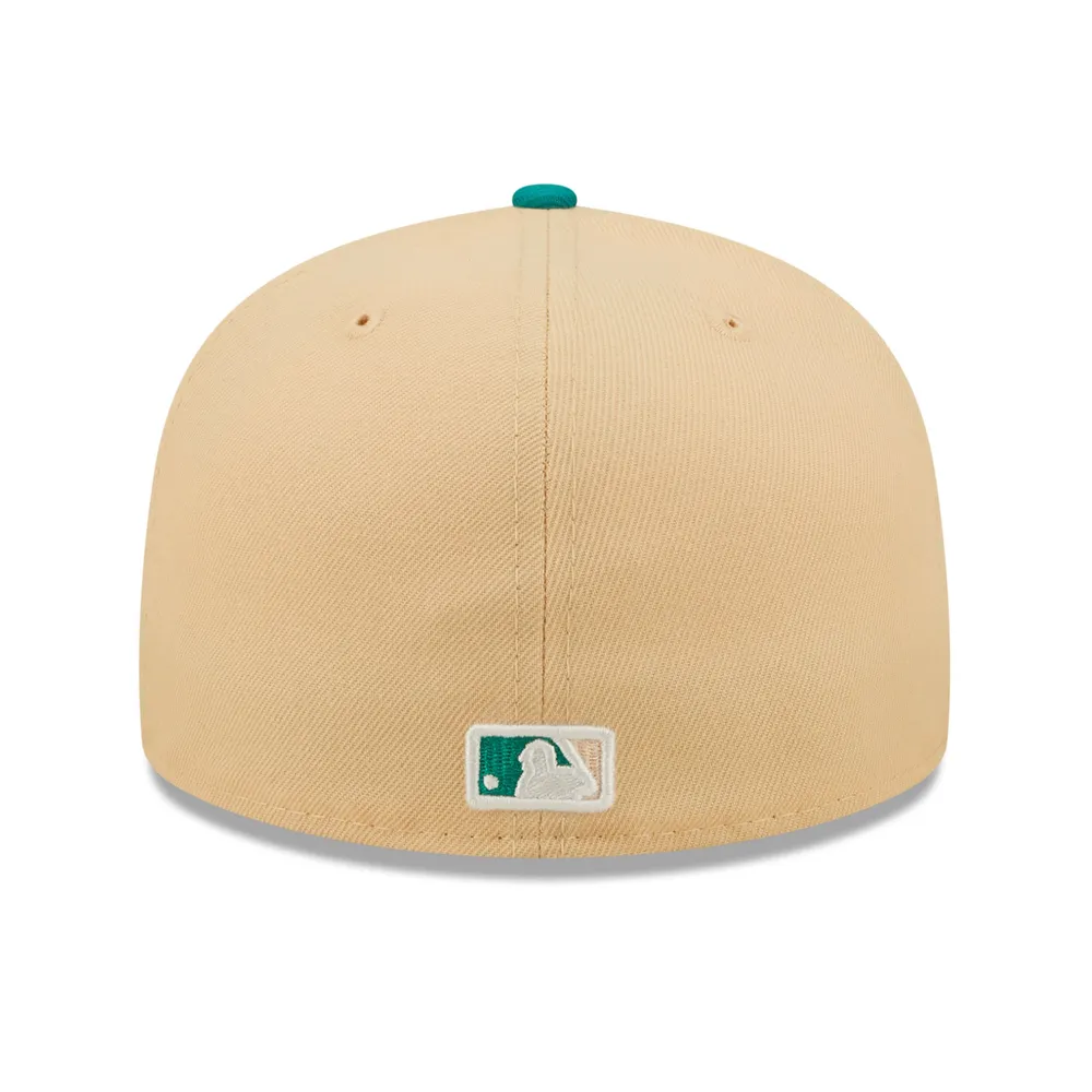 Men's New Era Natural/Teal San Francisco Giants Mango Forest 59FIFTY fitted hat