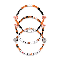 Lot de 3 bracelets d'amitié FOCO des Giants de San Francisco