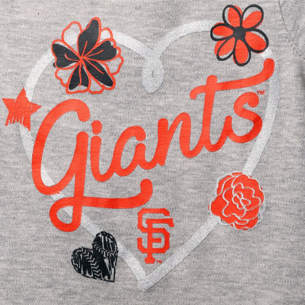 Girls Newborn & Infant Black/Orange/Heathered Gray San Francisco Giants 3-Pack Batter Up Bodysuit Set