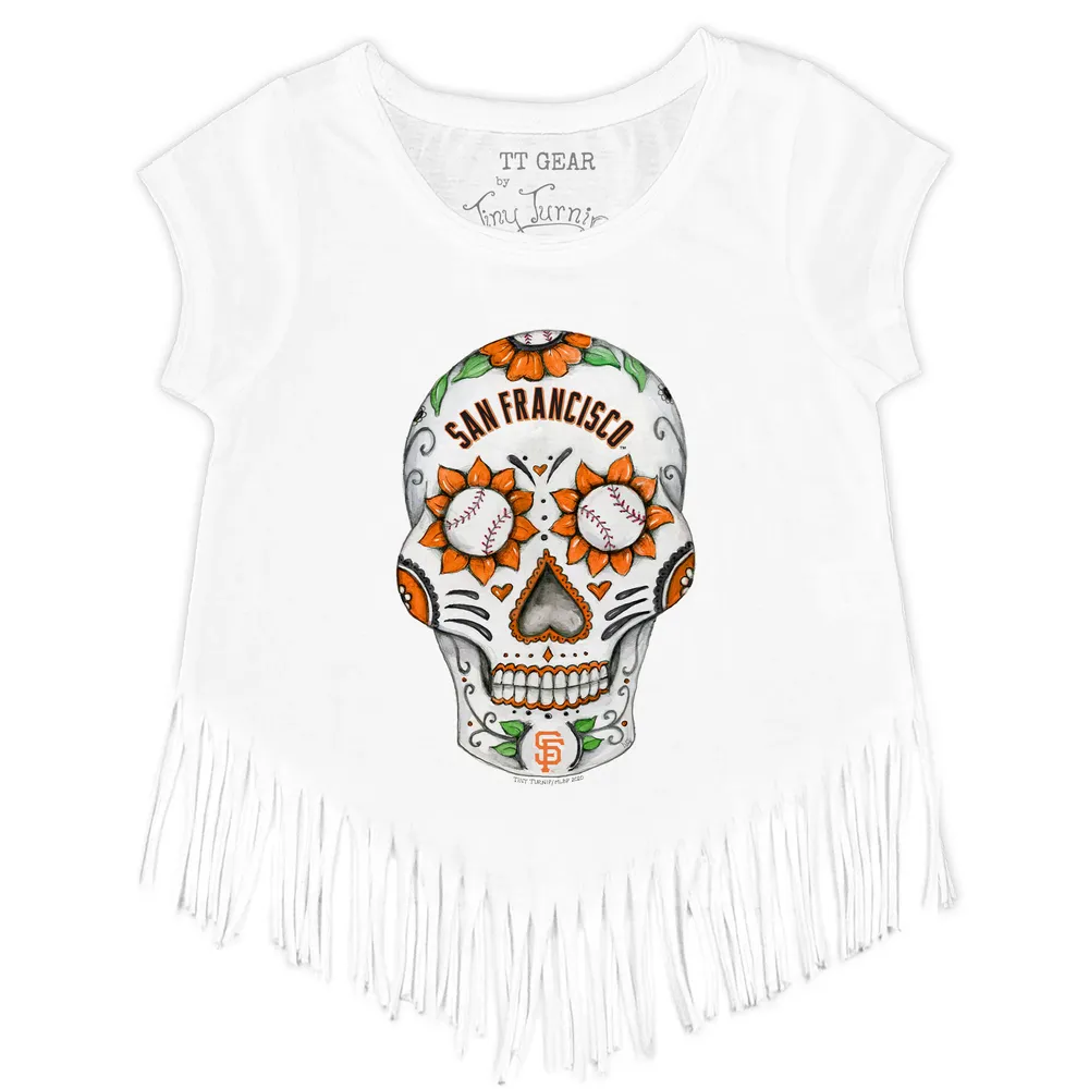 San Francisco Giants Tiny Turnip Women's Sugar Skull T-Shirt - Black