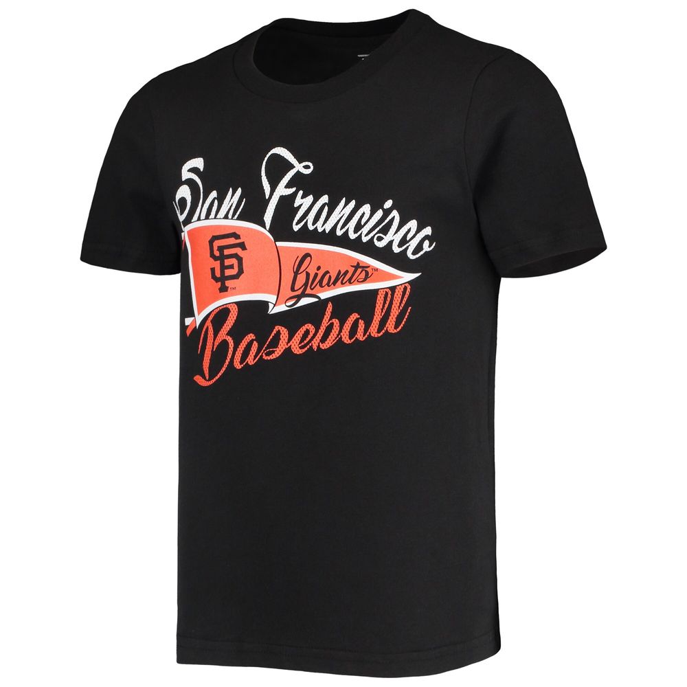 Girls Youth Black San Francisco Giants Team Fly The Flag T-Shirt