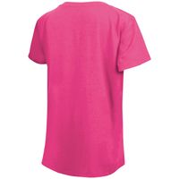 Girls Youth New Era Pink San Francisco Giants Jersey Stars V-Neck T-Shirt