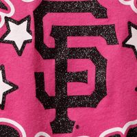 Girls Youth New Era Pink Colorado Rockies Jersey Stars V-Neck T-Shirt