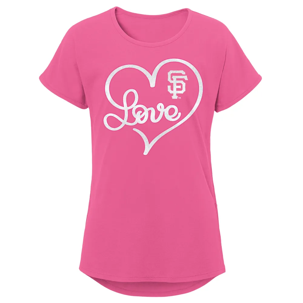 Lids San Francisco Giants Girls Youth Lovely T-Shirt - Pink