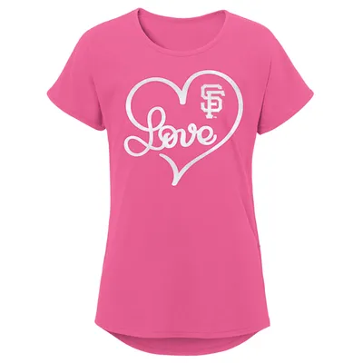 San Francisco Giants Girls Youth Lovely T-Shirt - Pink