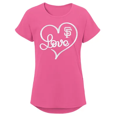 T-shirt Lovely des Giants de San Francisco rose pour jeune fille