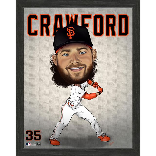 Highland Mint Brandon Crawford Giants de San Francisco 30,5 x 38,1 cm Dynamo – Photo encadrée