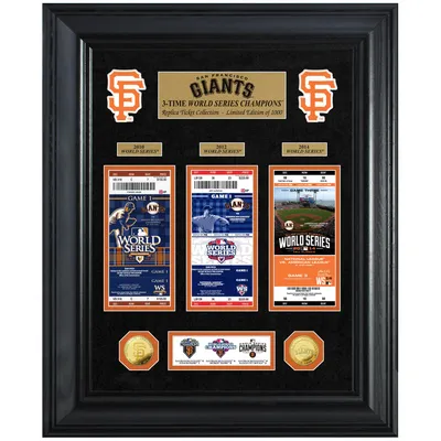 San Francisco Giants Highland Mint 18" x 22" 3-Time World Series Champions Deluxe Coin & Ticket Collection Photo Mint