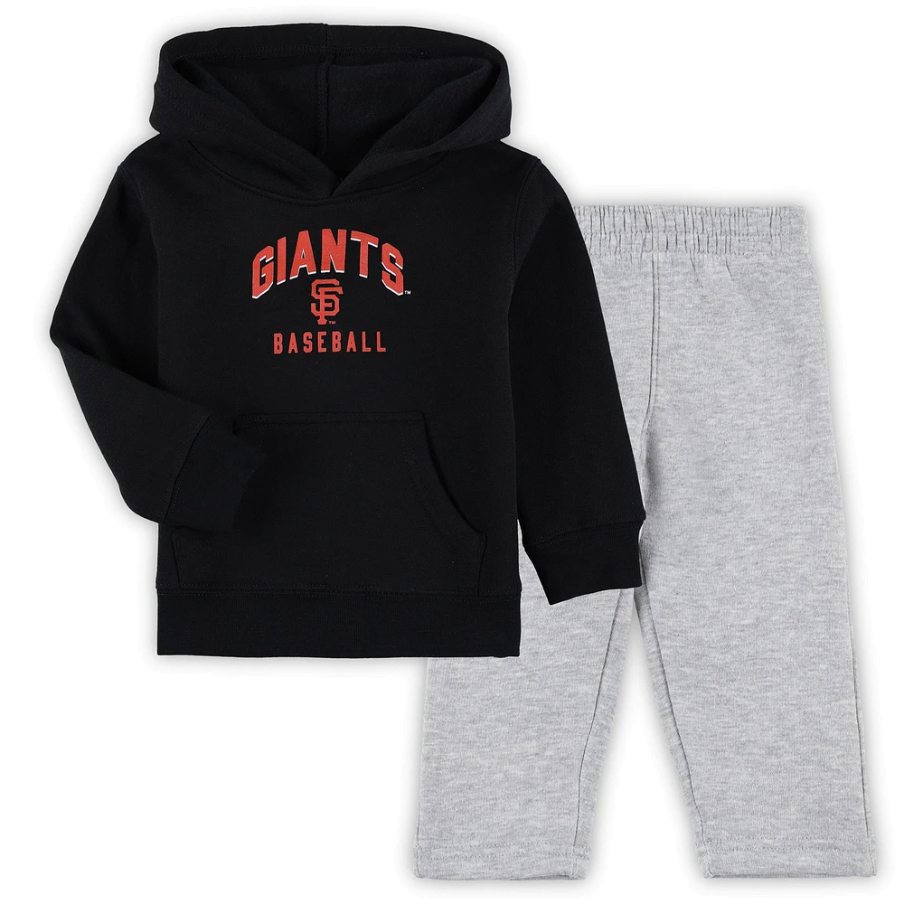 Infant Black/Heather Gray San Francisco Giants Play by Pullover Hoodie & Pants Set