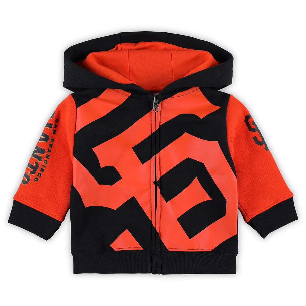 Veste à capuche noire entièrement zippée Infant Fanatics San Francisco Giants