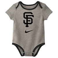 Infant Nike San Francisco Giants Authentic Collection Three-Pack Bodysuit Set