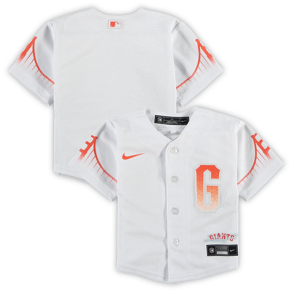 Maillot Nike San Francisco Giants City Connect Replica pour bébé Blanc