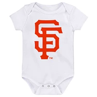 Ensemble de trois bodys joueur ligue mineure San Francisco Giants orange/noir/blanc pour bébé