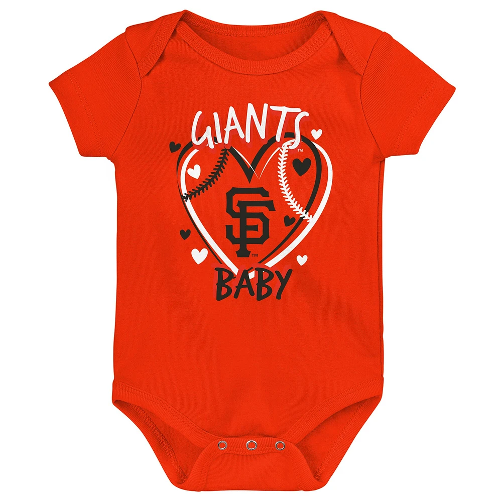 Ensemble de trois bodies pour bébé San Francisco Giants Slide Home