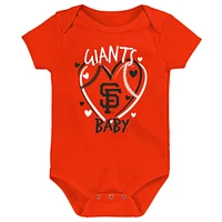 Ensemble de trois bodies pour bébé San Francisco Giants Slide Home
