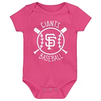 Ensemble de trois bodies pour bébé San Francisco Giants Slide Home