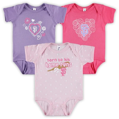 Infant Soft as a Grape San Francisco Giants 3-Pack Bodysuit Set