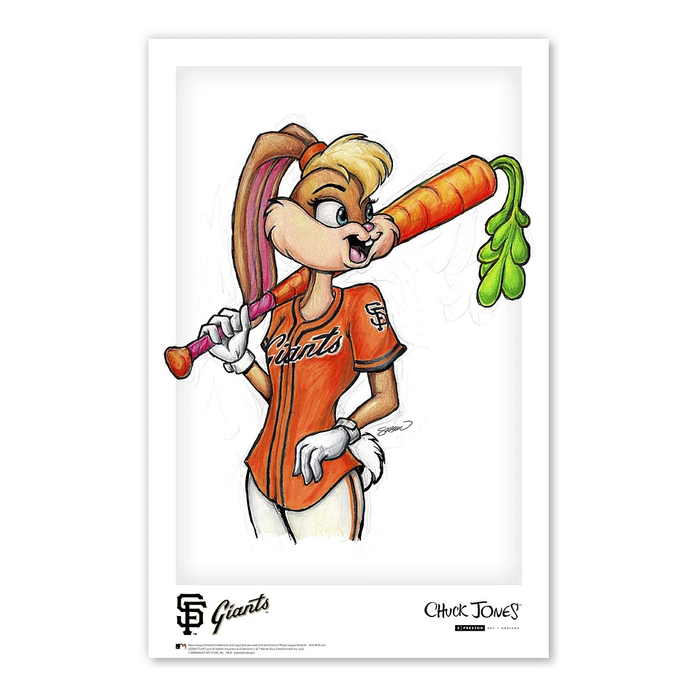 Lola Bunny San Francisco Giants 11"x 17" Looney Tunes affiche imprimée