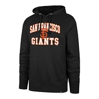 Men's '47  Black San Francisco Giants Big & Tall Velocity Fleece Pullover Hoodie