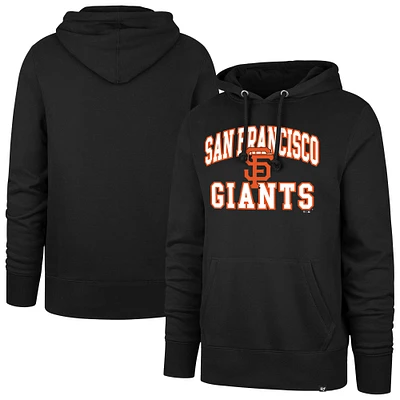 Men's '47  Black San Francisco Giants Big & Tall Velocity Fleece Pullover Hoodie