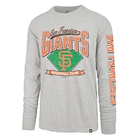 T-shirt à manches longues Franklin gris vieilli pour homme '47 San Francisco Giants Big & Tall