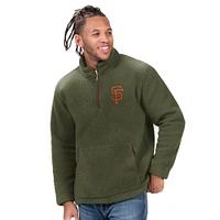 Veste polaire à fermeture éclair quart de tour Everest des San Francisco Giants G-III Sports by Carl Banks pour homme, vert chasseur