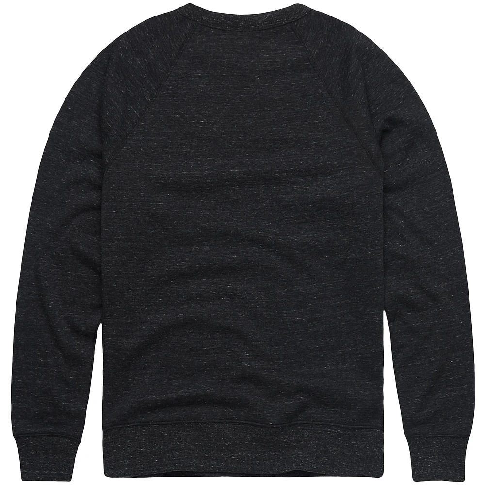 Men's Homage  Charcoal San Francisco Giants Retro Tri-Blend Pullover Sweatshirt