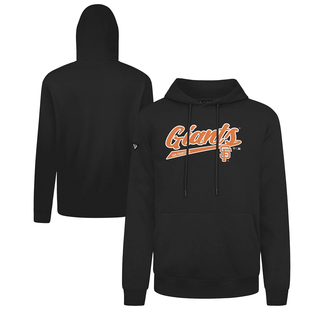 Sweat à capuche en polaire noir Levelwear San Francisco Giants Podium pour homme