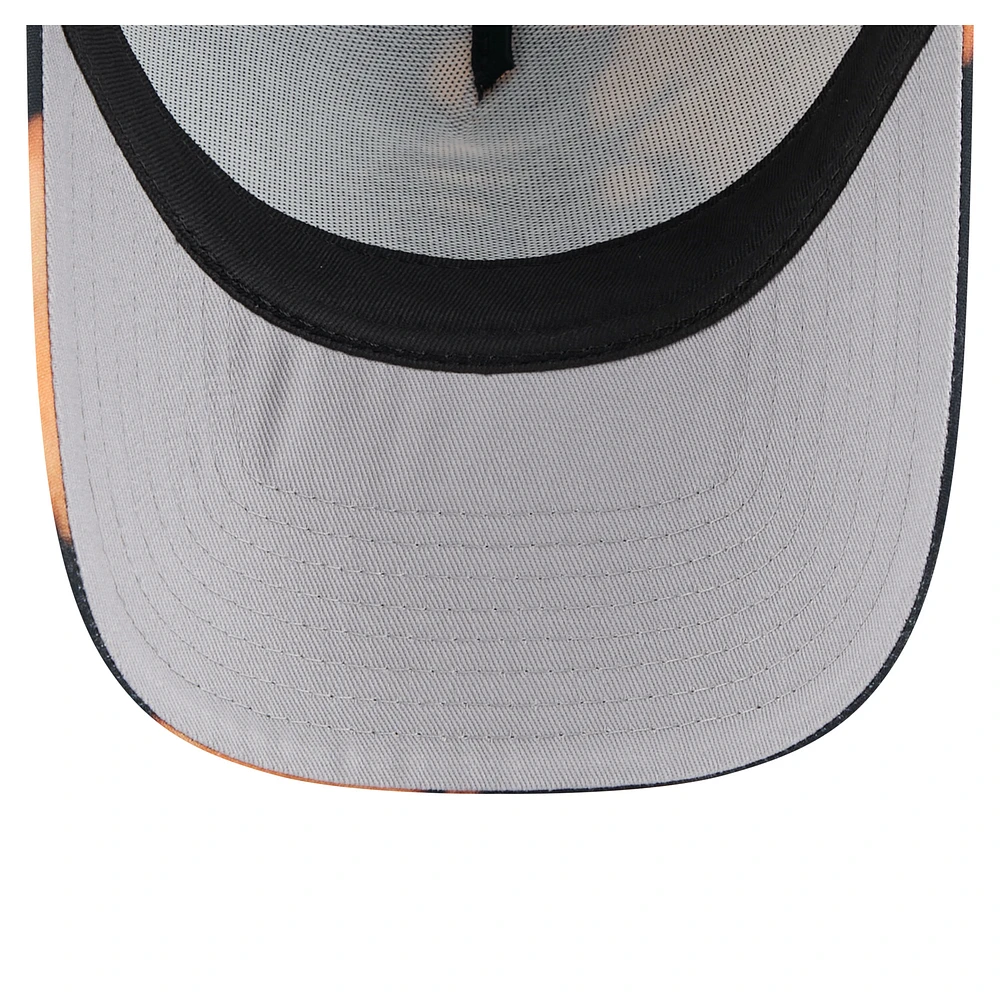 Men's New Era  Black San Francisco Giants Bleached A-Frame 9FORTY Adjustable Hat