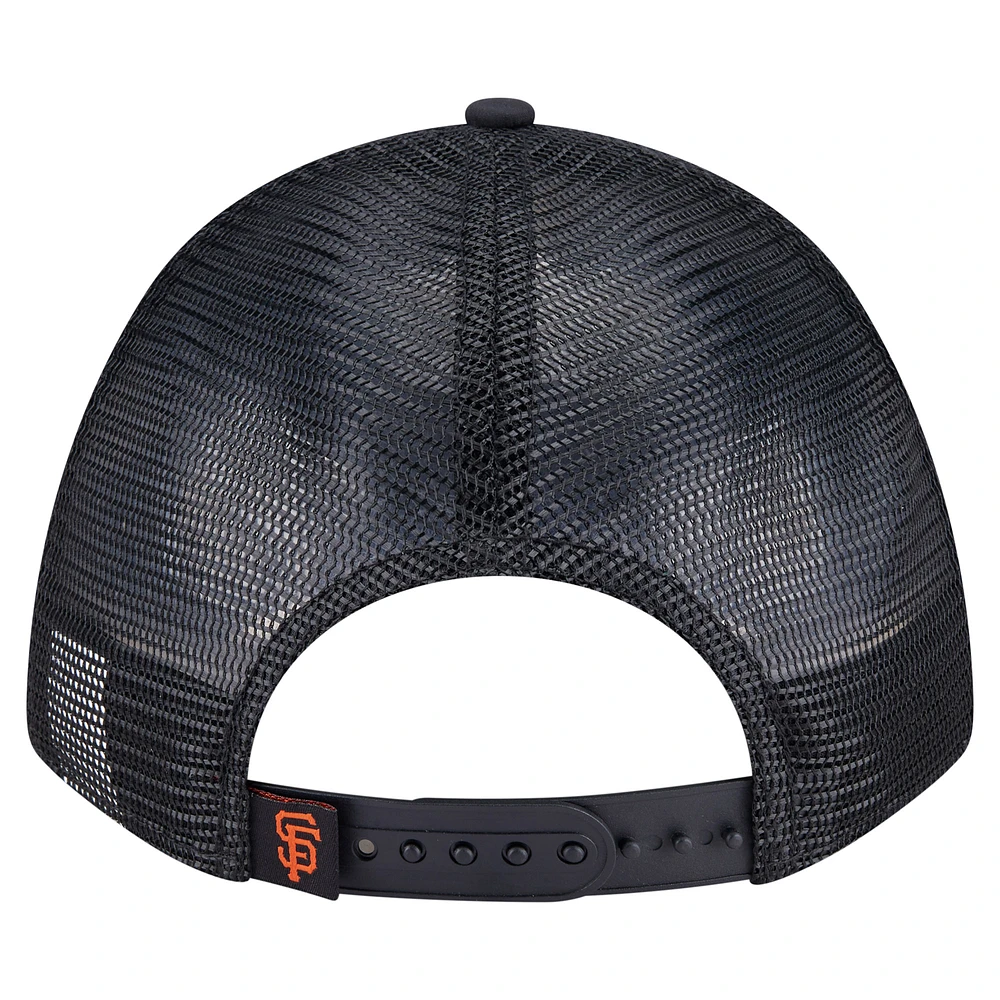 Men's New Era  Black San Francisco Giants Minimalist 9FORTY A-Frame Adjustable Hat