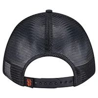 Men's New Era  Black San Francisco Giants Minimalist 9FORTY A-Frame Adjustable Hat