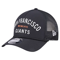 Men's New Era  Black San Francisco Giants Minimalist 9FORTY A-Frame Adjustable Hat
