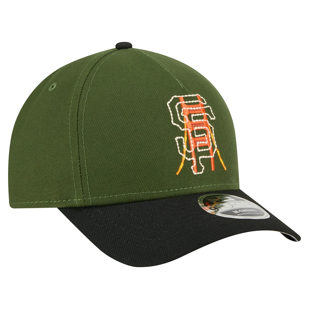 Men's New Era Dark Green San Francisco Giants City Feature 9FORTY A-Frame Adjustable Hat