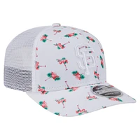 Casquette extensible à bouton-pression Flamingo 9SEVENTY blanche New Era pour homme des Giants de San Francisco