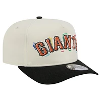 Casquette ajustable blanche New Era pour homme, motif gribouillis de l'équipe des Giants de San Francisco