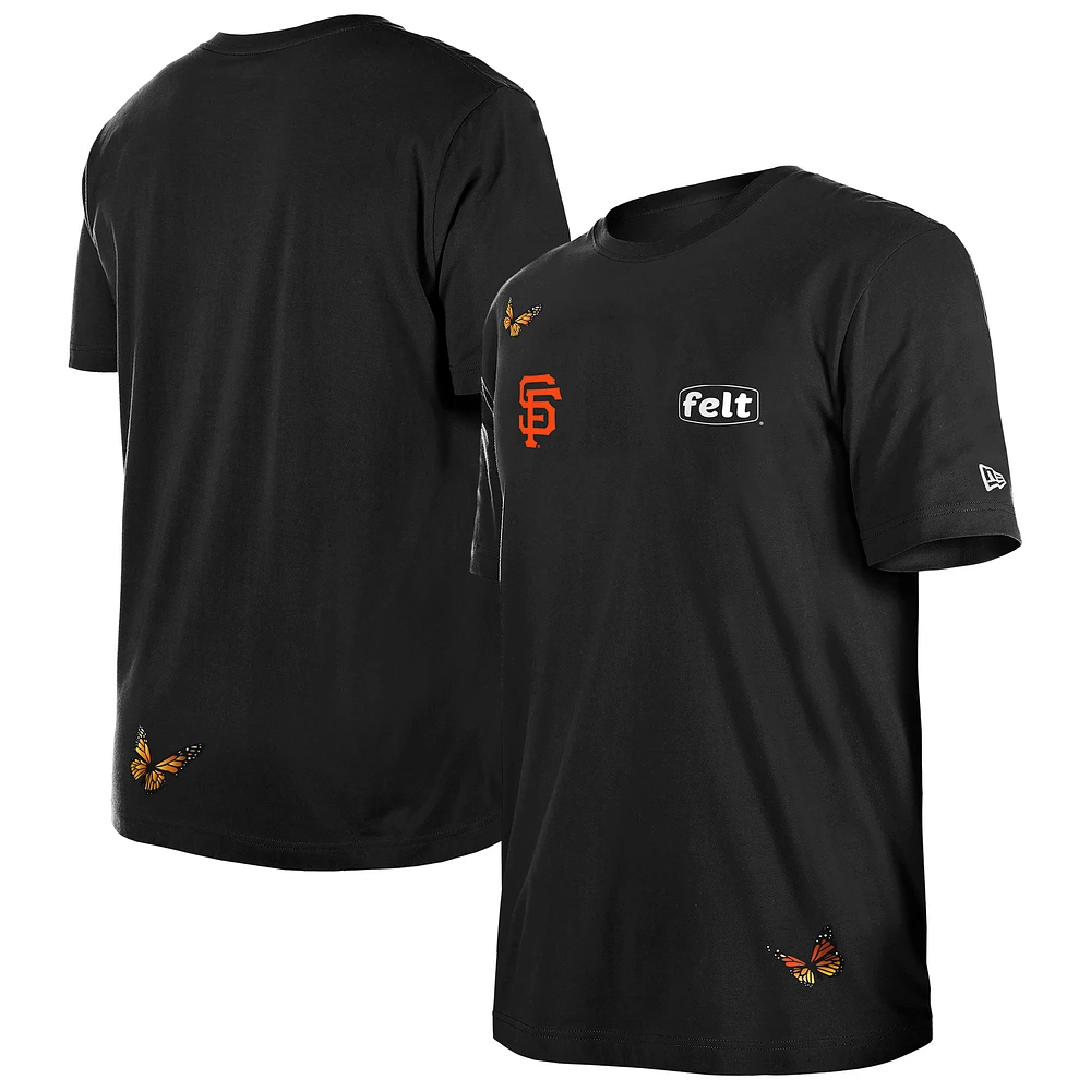 Men's New Era x Felt  Black San Francisco Giants T-Shirt