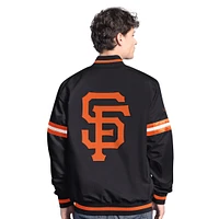 Men's Starter  Black San Francisco Giants Scout Full-Snap Varsity Jacket