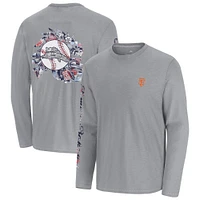 Men's Tommy Bahama  Gray San Francisco Giants Tropic Curveball Lux Long Sleeve T-Shirt