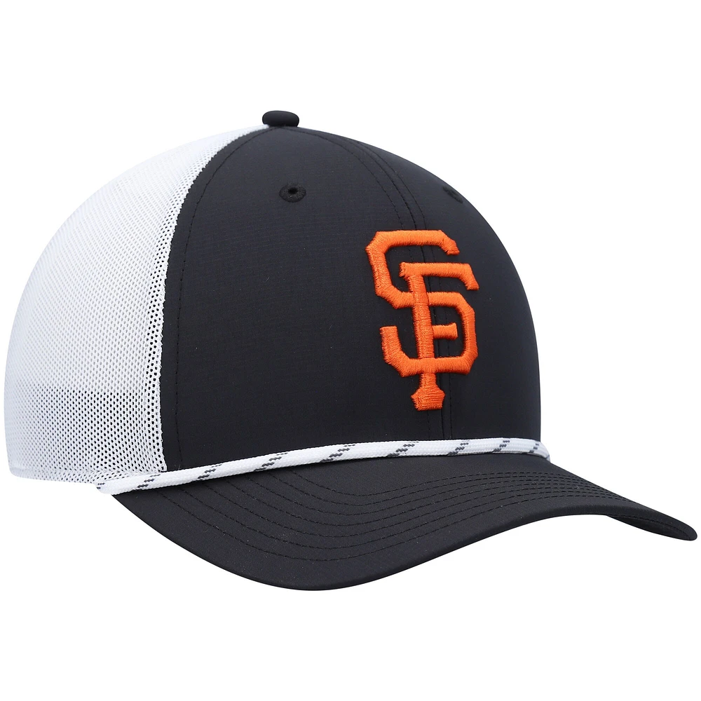 Men's '47 Black/White San Francisco Giants Burden Trucker Snapback Hat