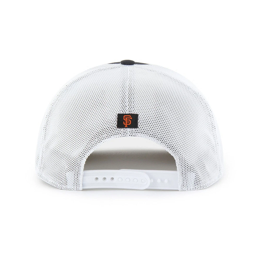 Men's '47 Black/White San Francisco Giants Scratch Adjustable Trucker Hat
