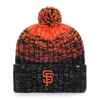 Bonnet en tricot à revers Cascade '47 noir pour homme avec pompon des Giants de San Francisco