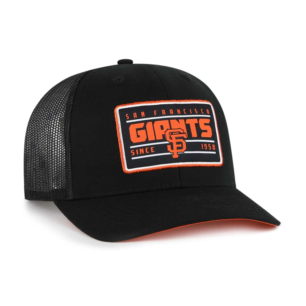 Casquette ajustable Hardline Trucker noire '47 pour homme des San Francisco Giants