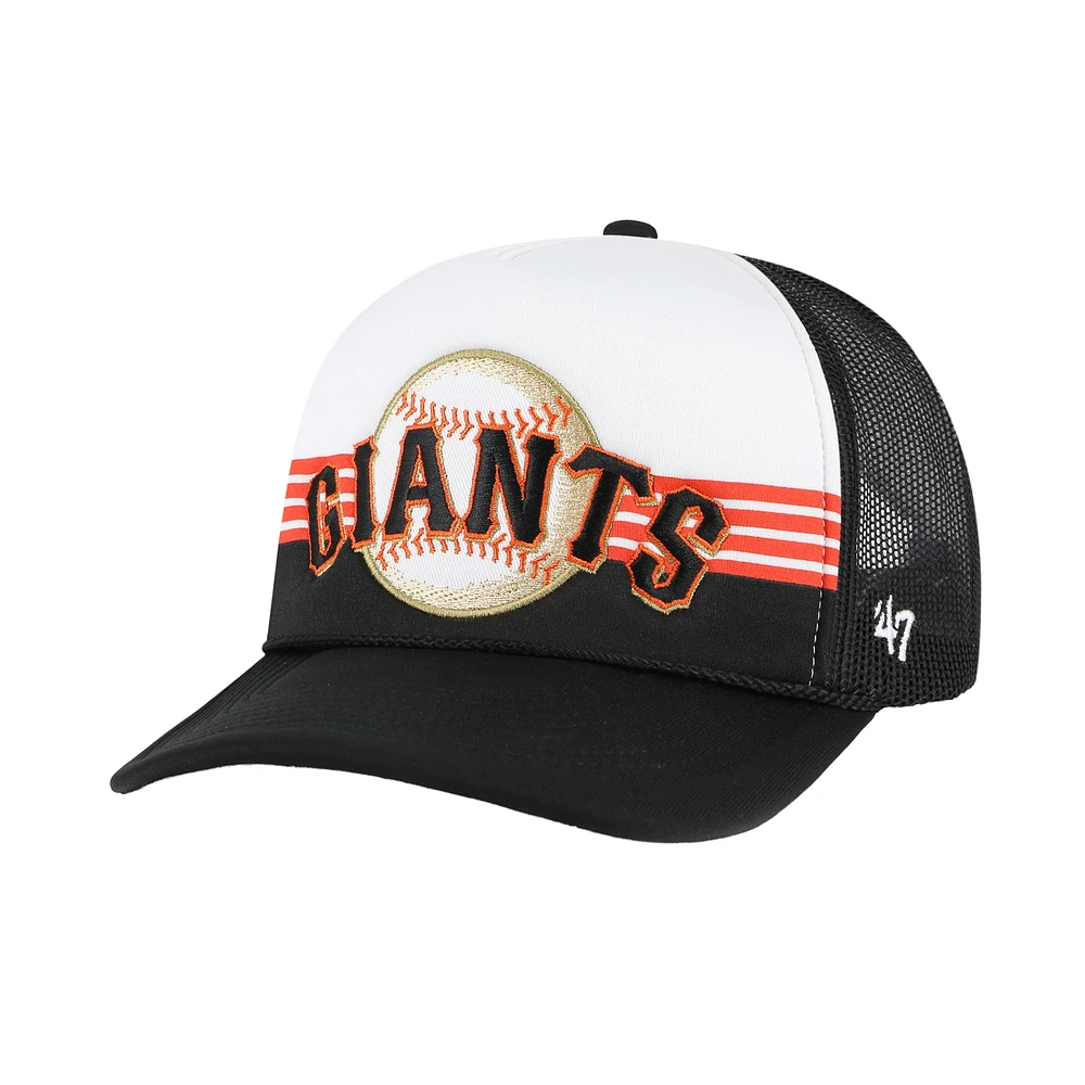 Men's '47 Black San Francisco Giants Lift Off Foam Front Mesh Trucker Adjustable Hat