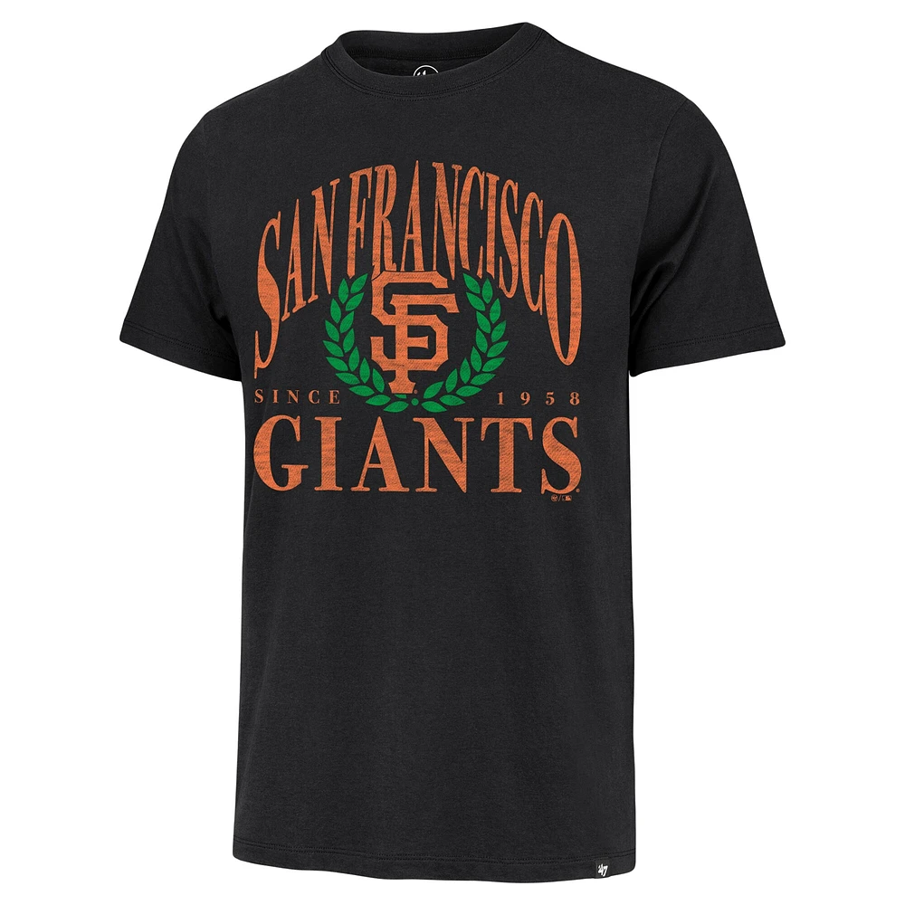 Men's '47 Black San Francisco Giants Pitchout Franklin T-Shirt